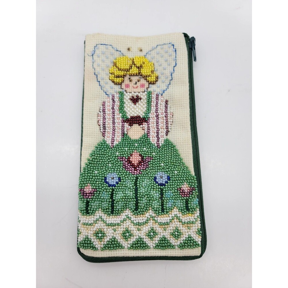 Vintage Embriodered Eye Glass Holder Fairy Angel Glasses Holder